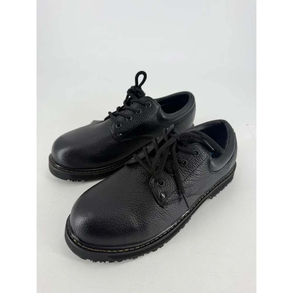 Dr. Scholls Harrington II Oxford Men 10.5W Black Slip Resistant Work Shoes NWT